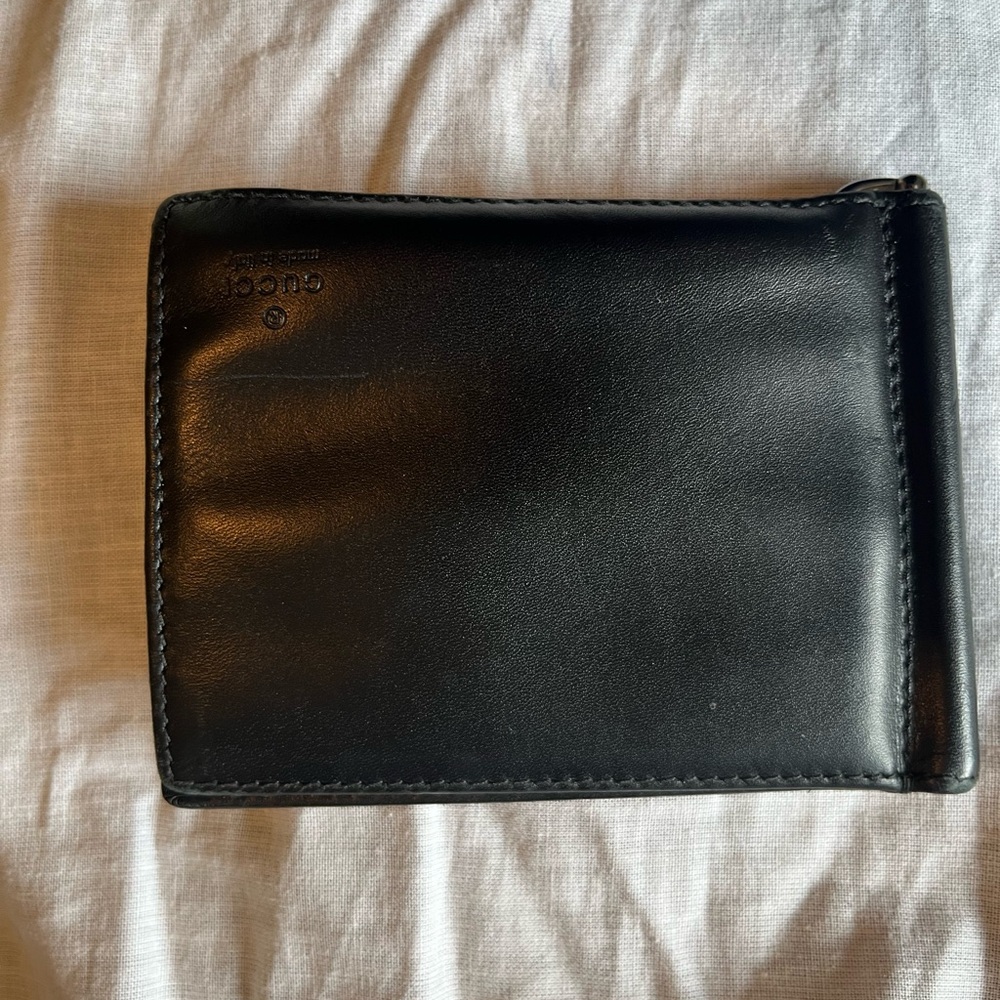 Gucci Black Money Clip Leather Accessory